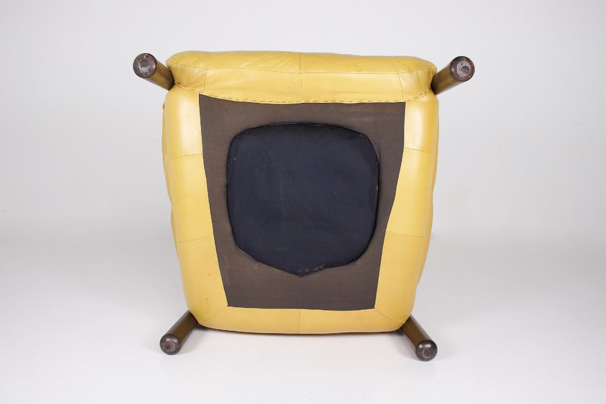 Fauteuil MP-81 en Cuir et Palissandre par Percival Lafer-photo-6