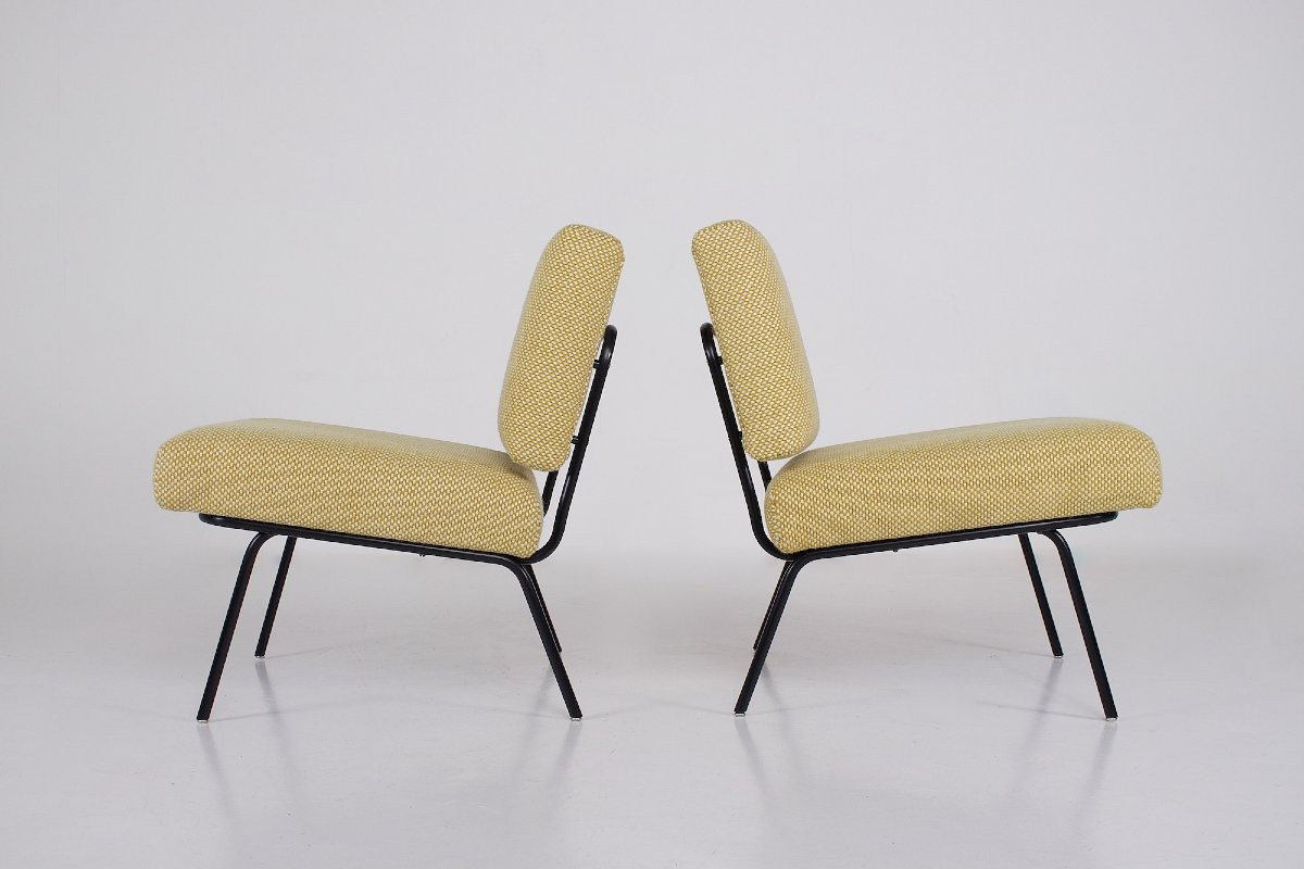 Pair Of Florence Knoll Model 31 Lounge Chairs, Kvadrat Fabric-photo-2