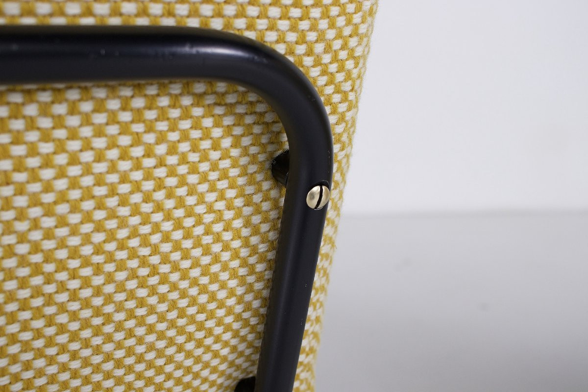 Paire de Chauffeuses Florence Knoll Model 31, Tissu Kvadrat-photo-3