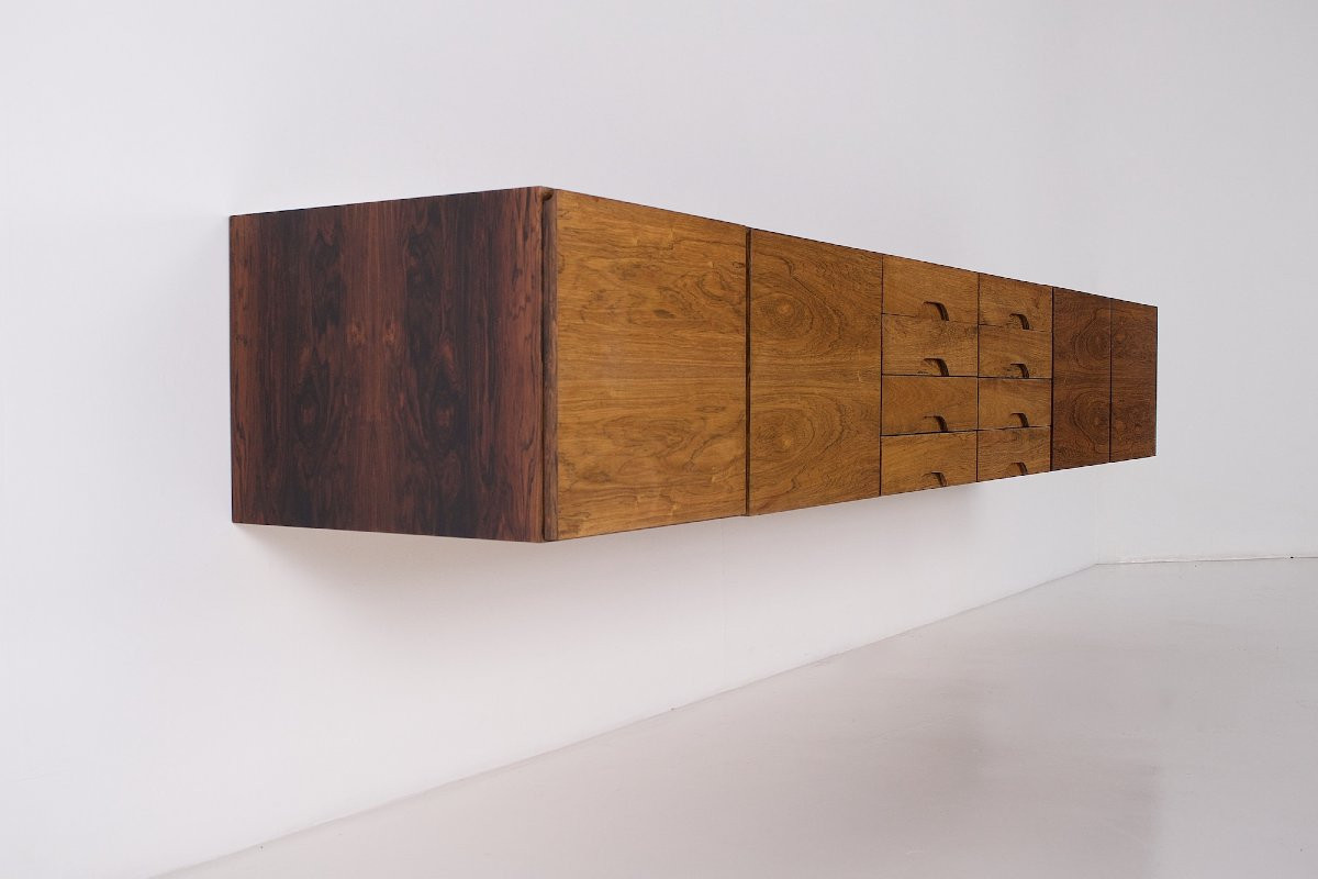 Wall-mounted Hanging Sideboard In Rosewood-photo-2