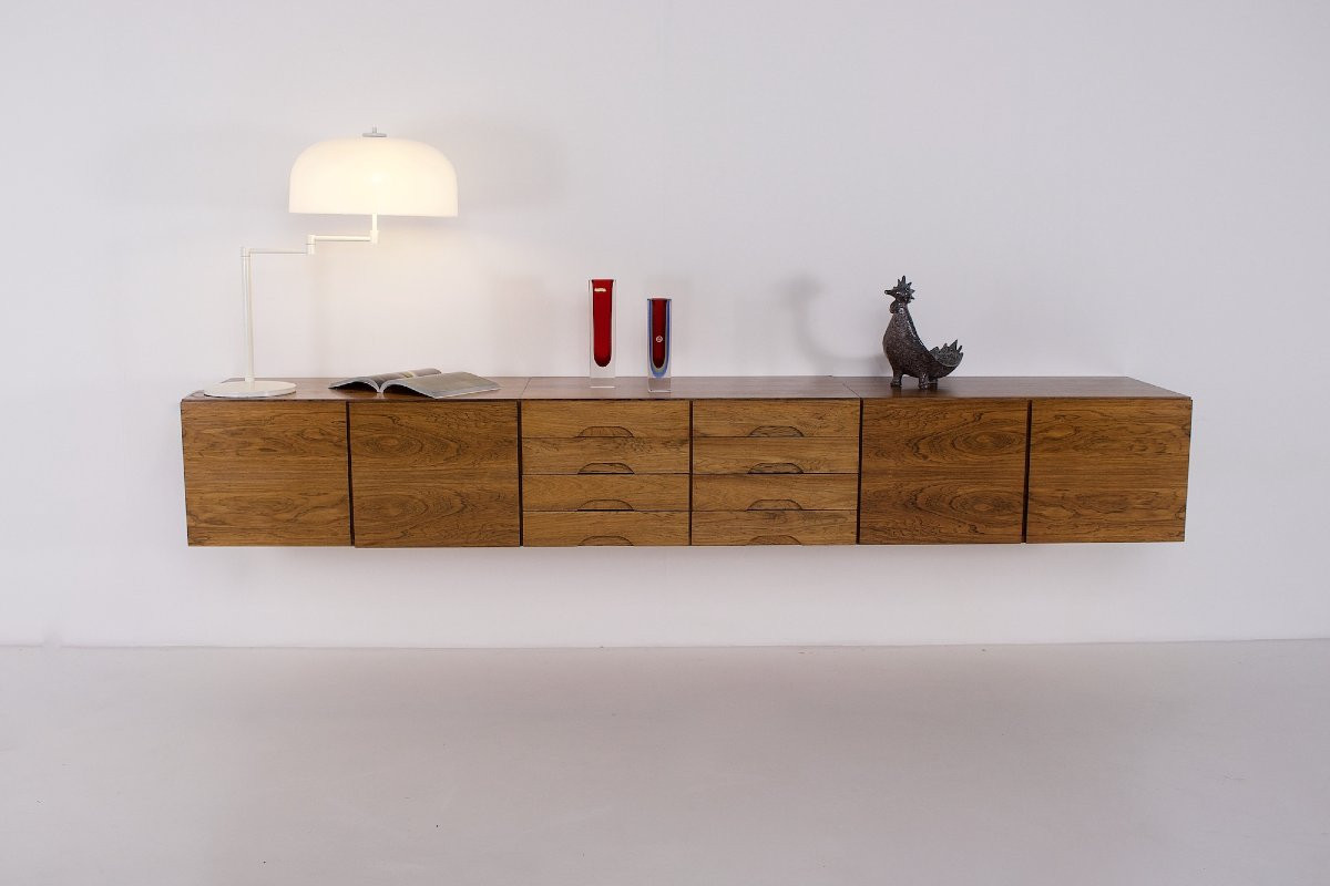 Wall-mounted Hanging Sideboard In Rosewood-photo-4