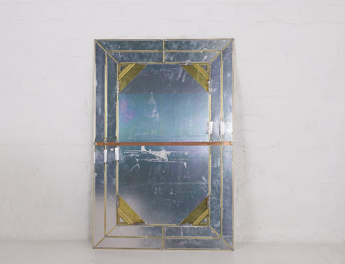 Miroir à Parclose de Laiton biseauté.-photo-2