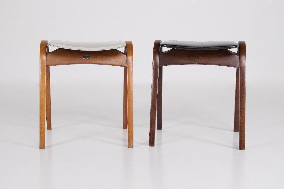 Tabourets par Isamu Kenmochi pour Akita Mokko, années 1960-photo-4