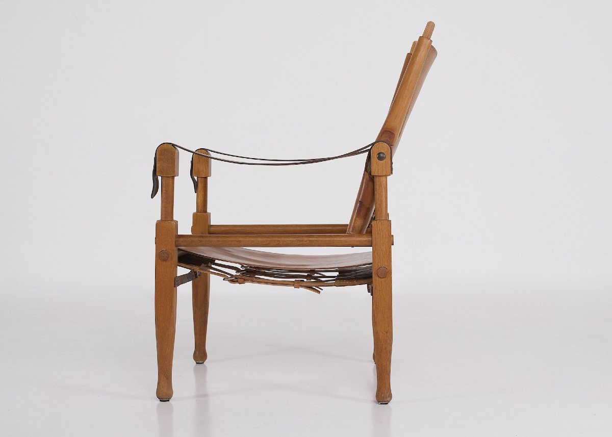 Fauteuil Safari en Cuir Cognac par Wilhelm Kienzle-photo-2