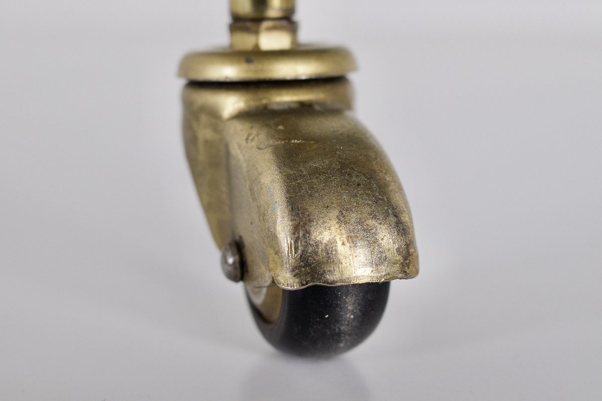 Desserte Néoclassique en Laiton et Miroirs style Maison Jansen-photo-4