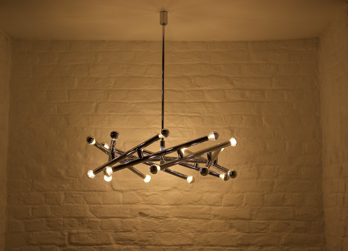 Lustre Chromé Gaetano Sciolari-photo-2