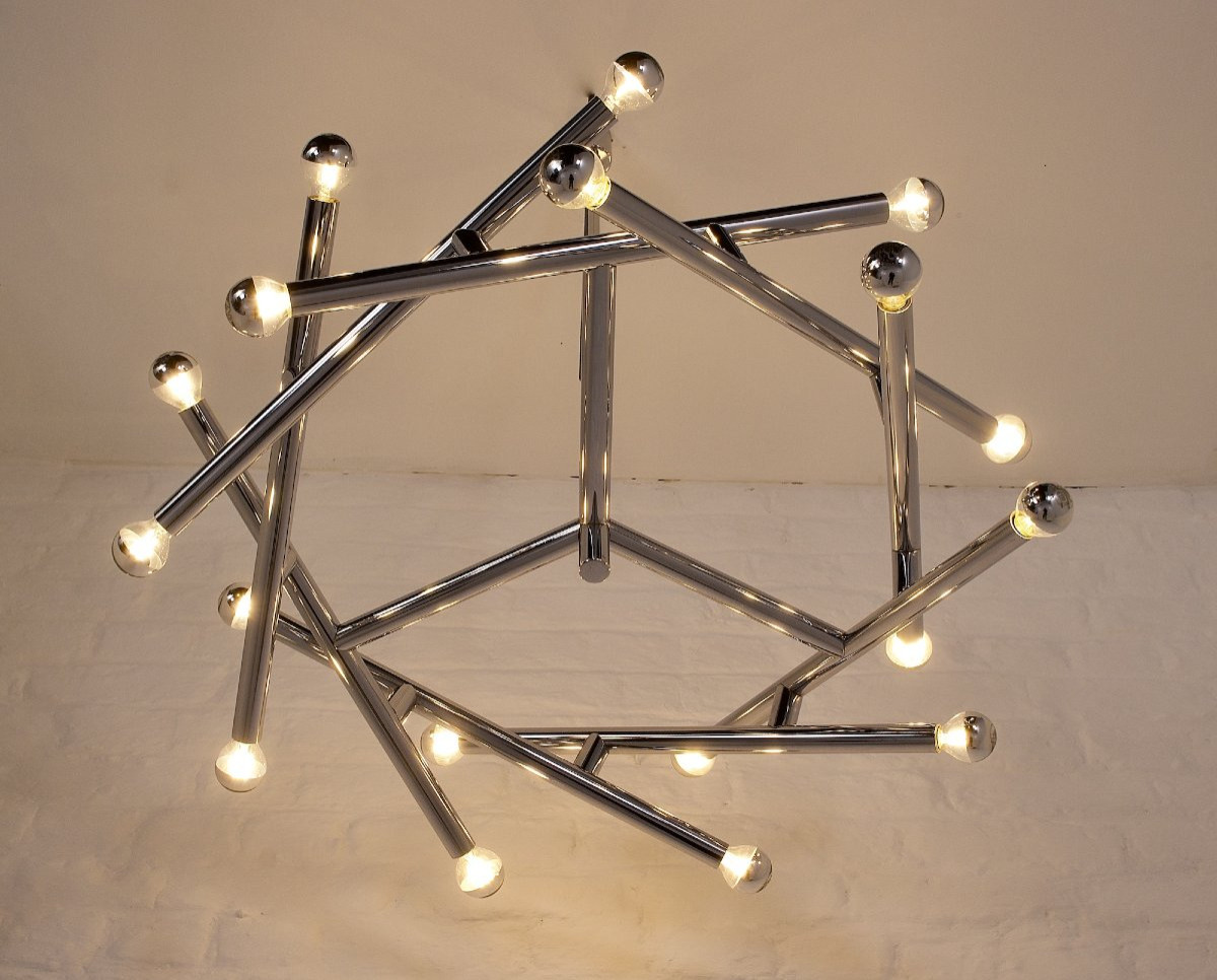 Lustre Chromé Gaetano Sciolari-photo-2