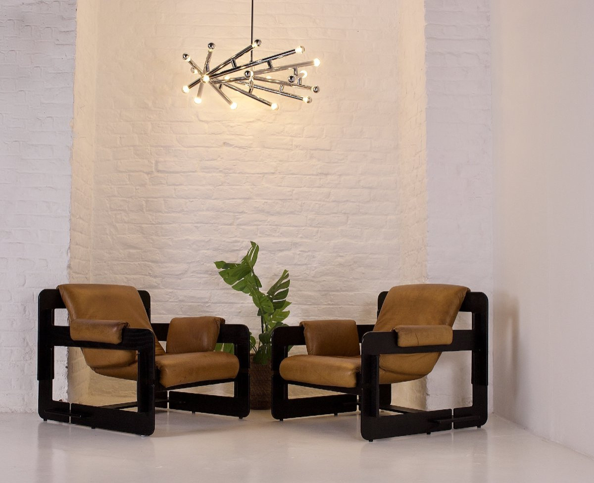 Paire de Fauteuils Rover en Cuir par Arne Jacobsen pour Asko-photo-5