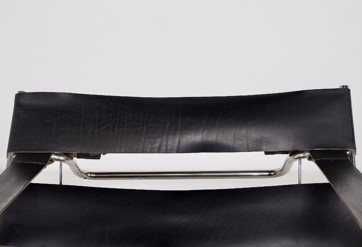 D4 Leather Folding Armchair By Marcel Breuer-photo-4