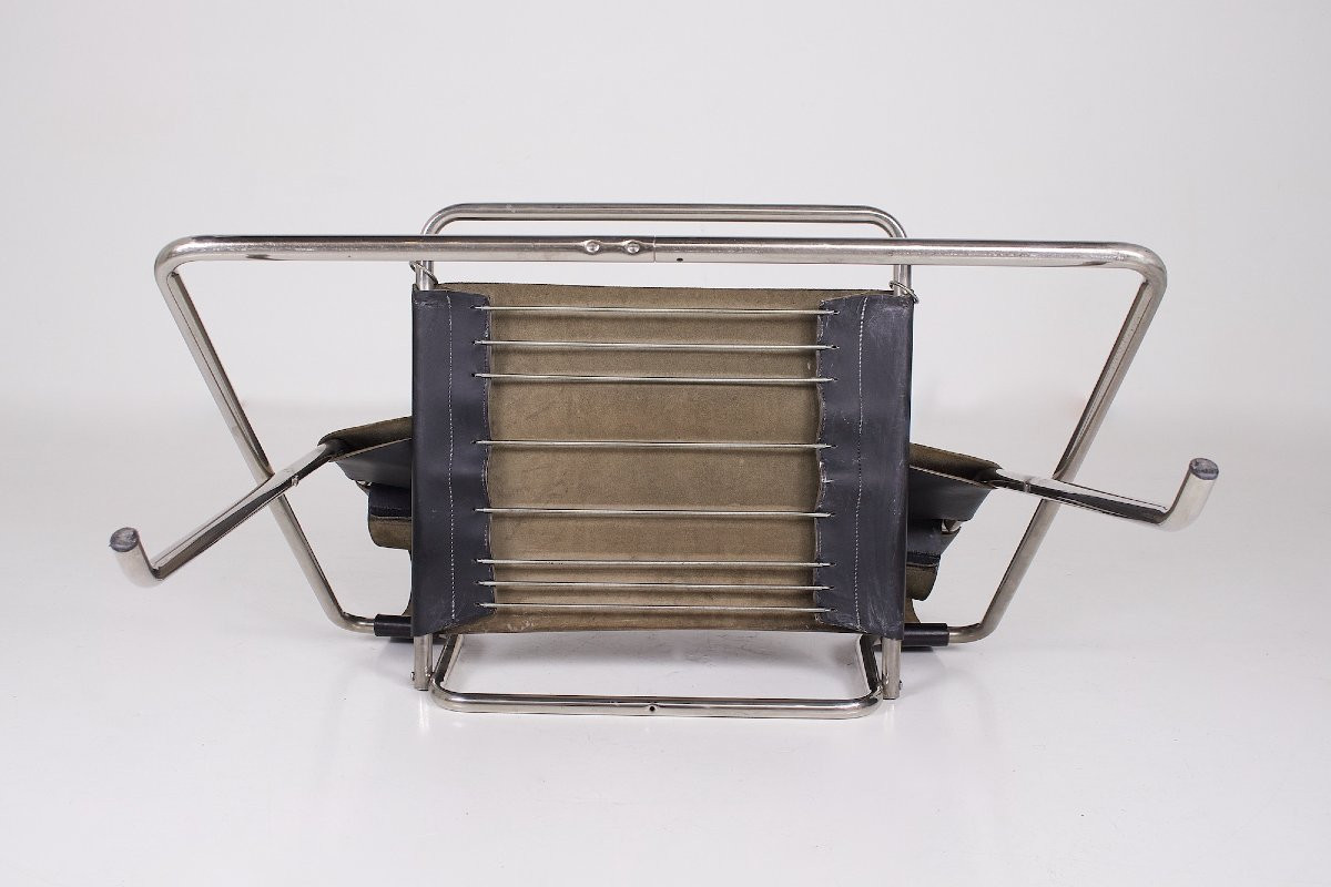 D4 Leather Folding Armchair By Marcel Breuer-photo-6