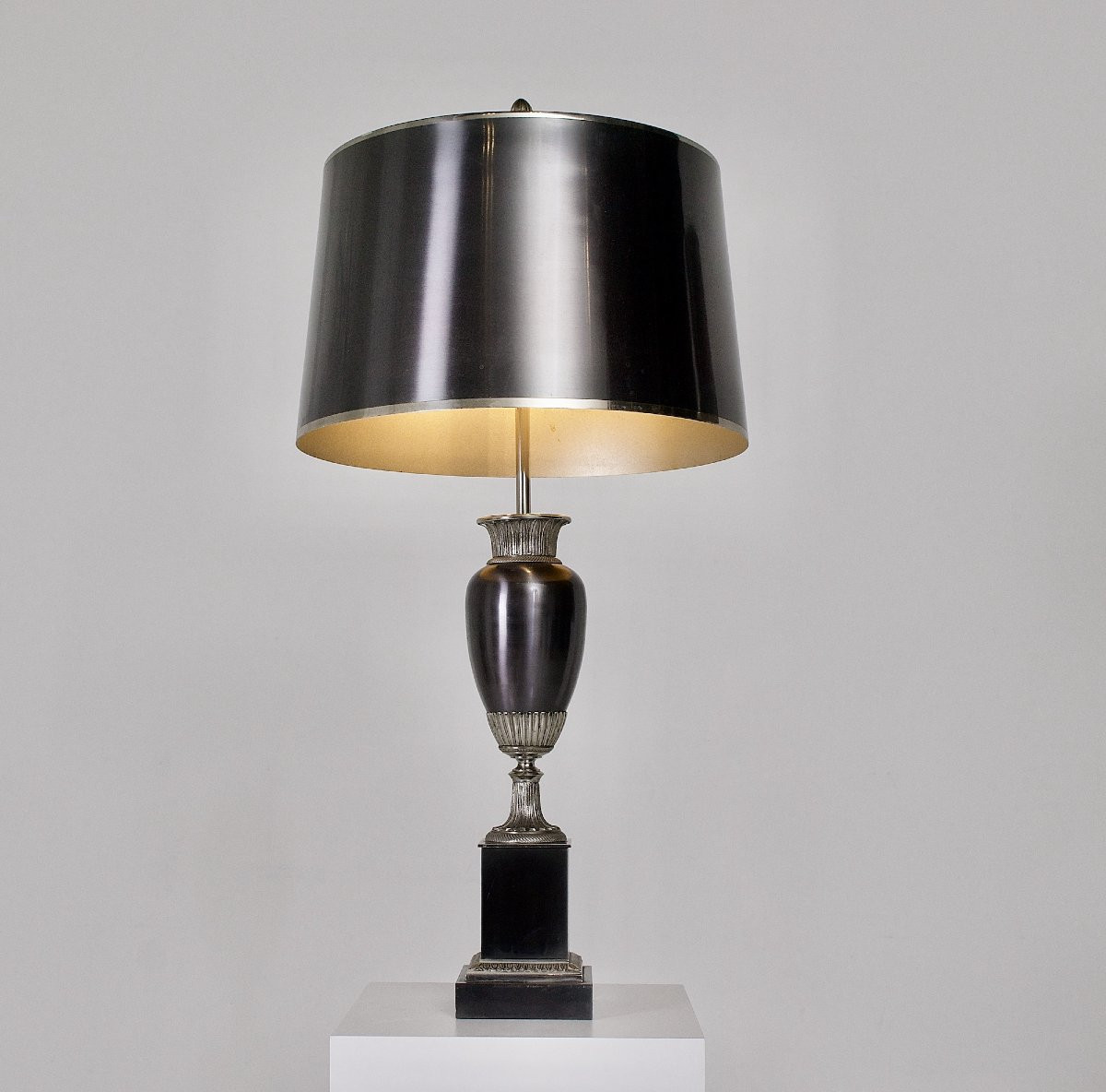 Pair Of Bronze Baluster Lamps, Maison Charles Paris-photo-3