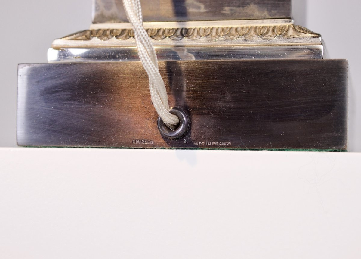 Pair Of Bronze Baluster Lamps, Maison Charles Paris-photo-6