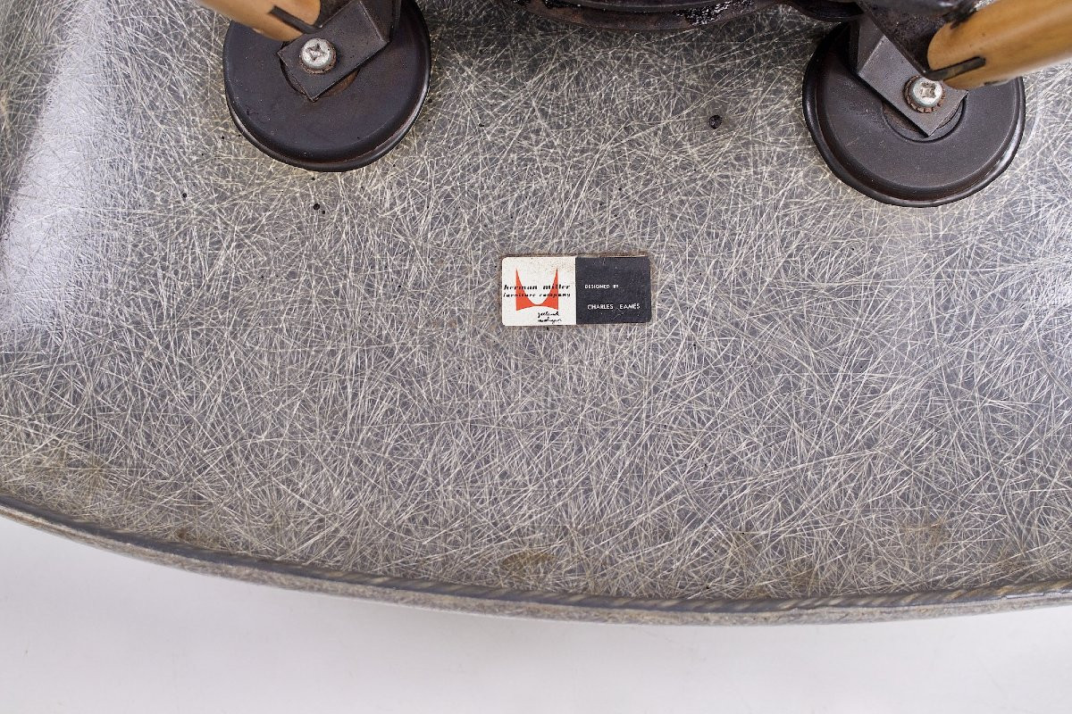 Paw Swivel Chair In Fiberglass, Charles & Ray Eames For Herman Miller, Circa 1953-photo-6