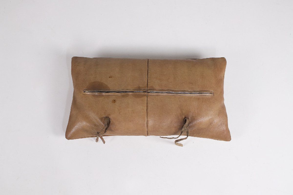 Swivel Armchair In Rattan And Leather By Gerard Van Den Berg-photo-6