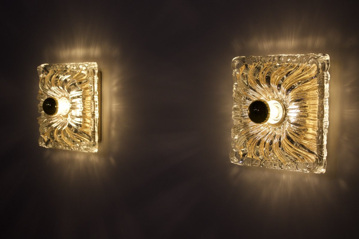 Shabby Chic Pressed Glass Wall Sconces