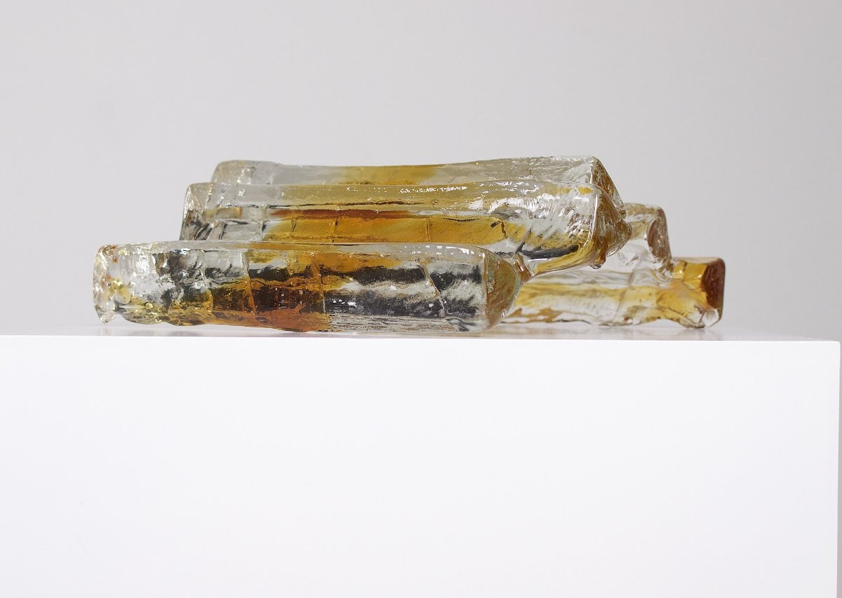 Grande Paire d’Appliques Brutalistes en Fer Forgé et Verre-photo-7