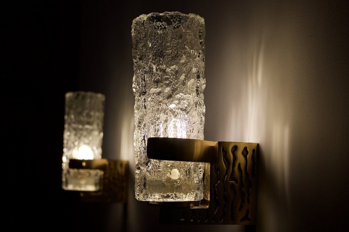 Appliques Brutalistes en Laiton Massif-photo-3