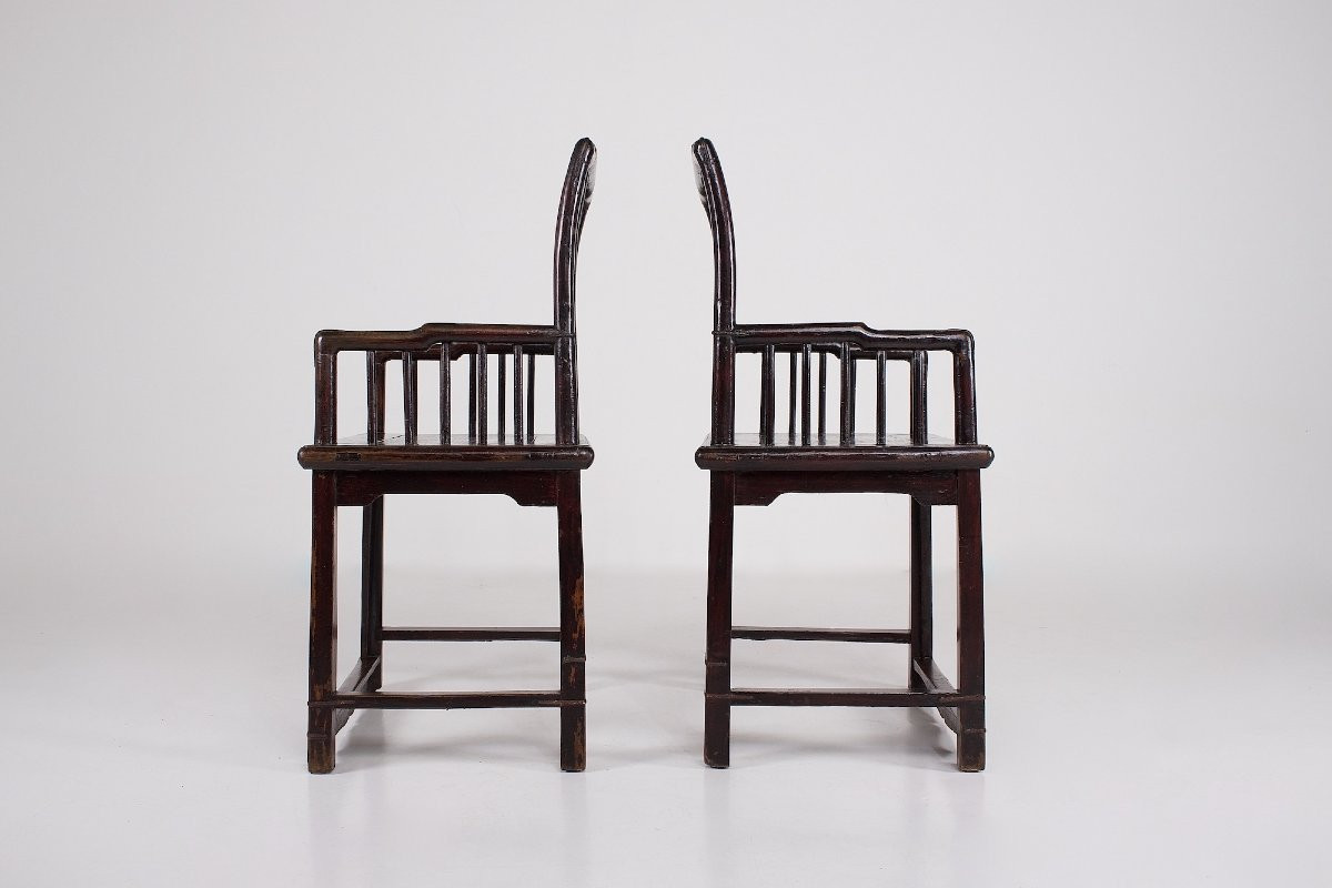 Deux  Fauteuils  de style Huanghuali, Chine, Dynastie Qing, XIXᵉ siècle