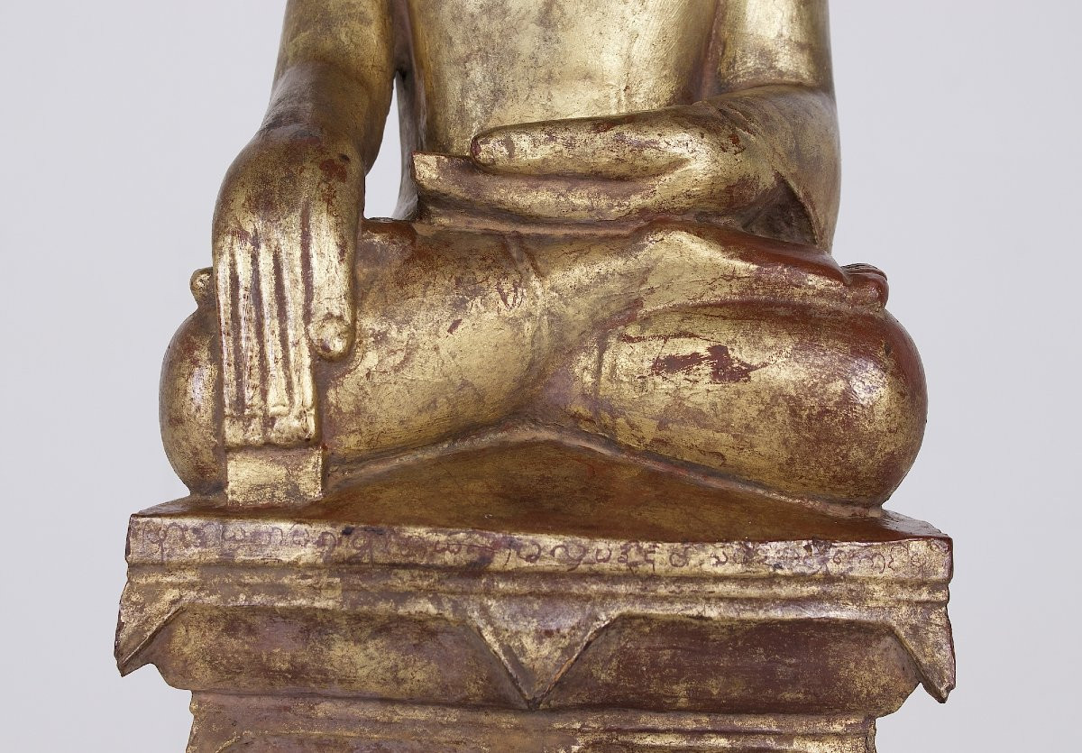 Buddha Maravijaya On Throne, Konbaung Period-photo-2