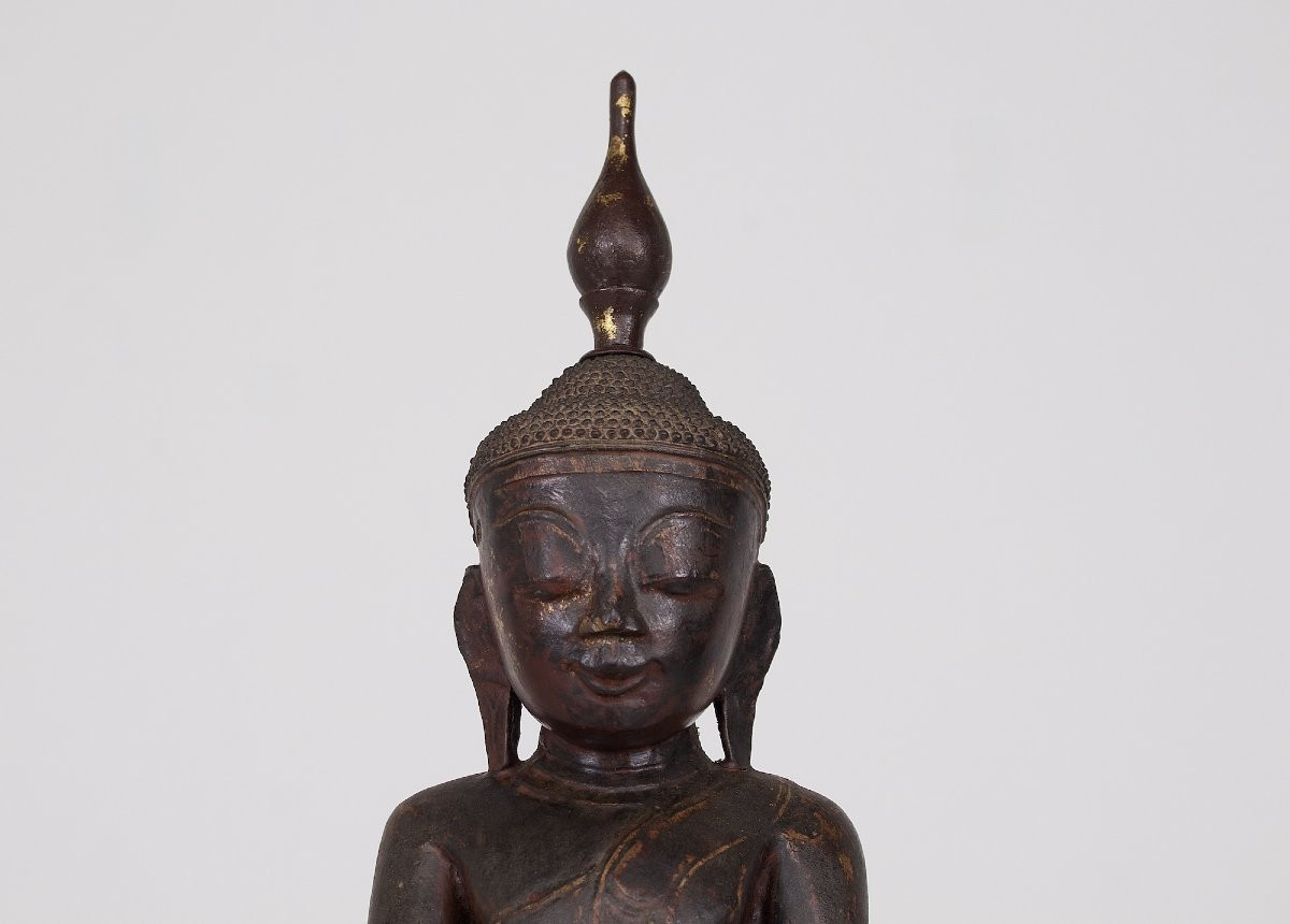 Ancient Image Of The Seated Buddha, Myanmar-photo-3