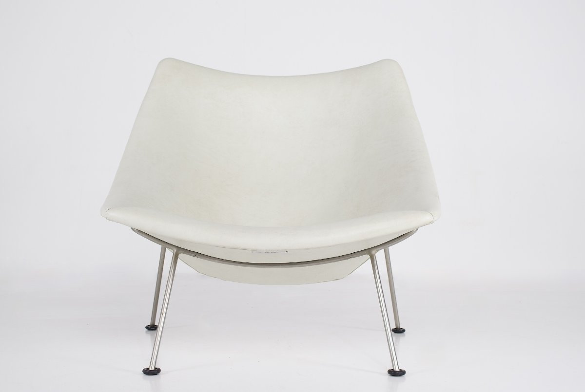 Fauteuil Oyster F157 avec ottoman – Pierre Paulin-photo-3