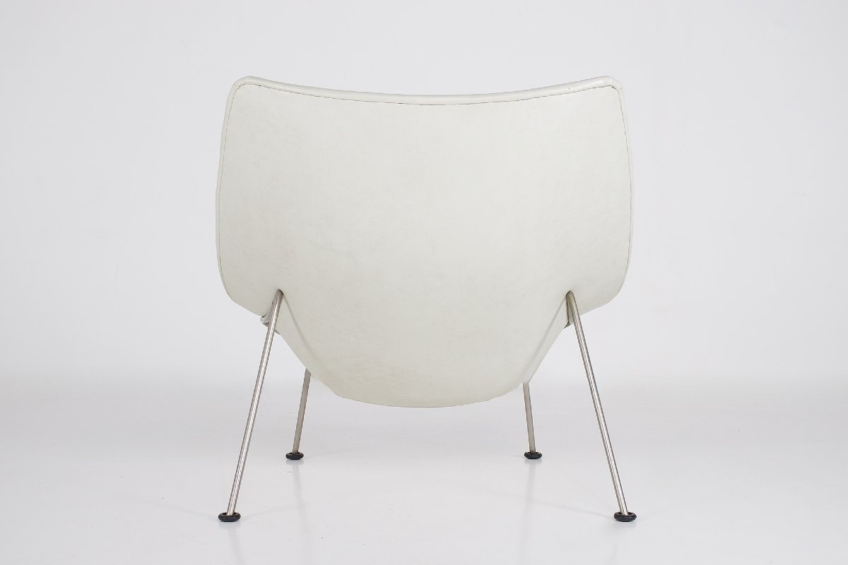 Fauteuil Oyster F157 avec ottoman – Pierre Paulin-photo-1