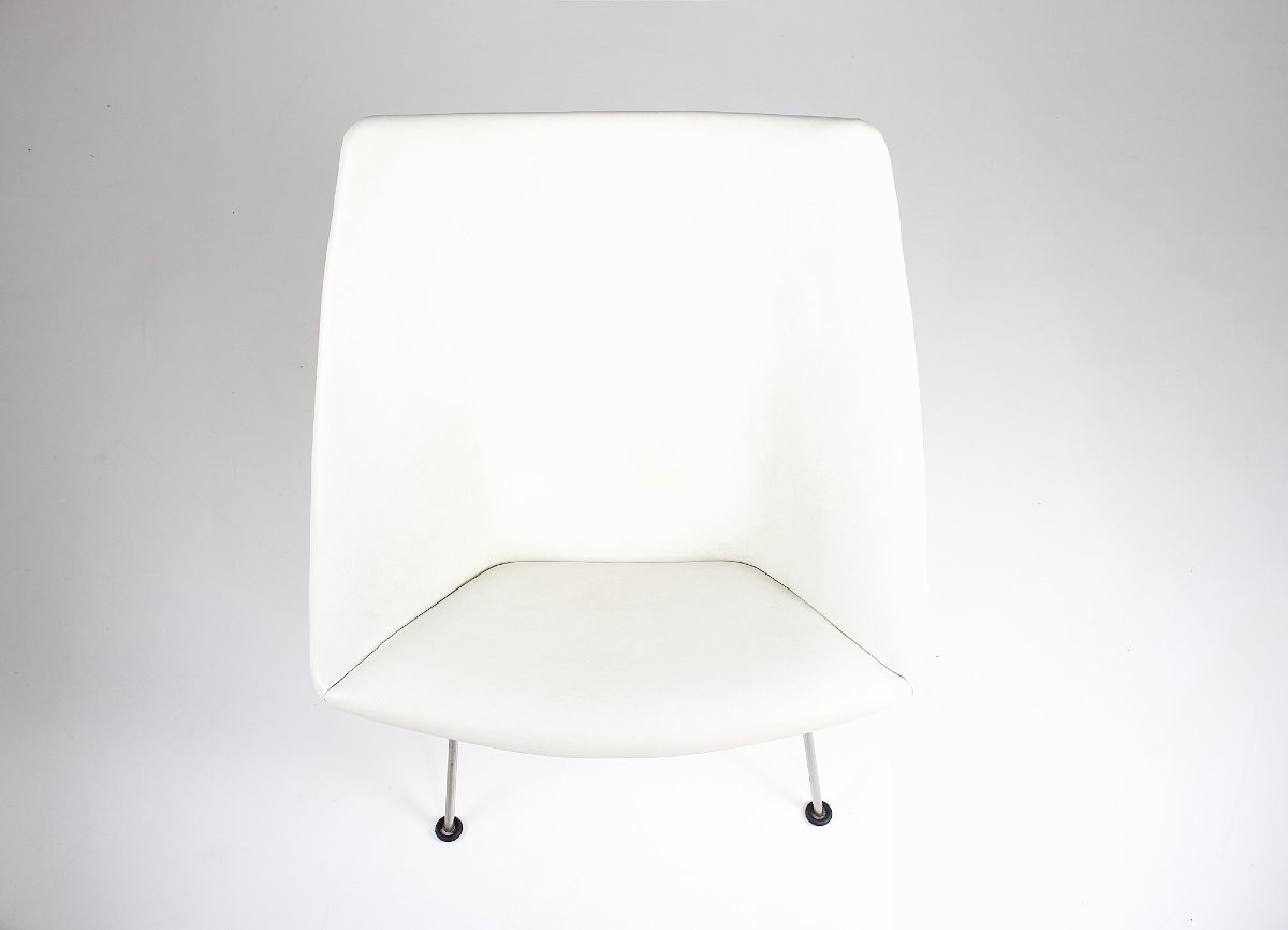 Fauteuil Oyster F157 avec ottoman – Pierre Paulin-photo-3