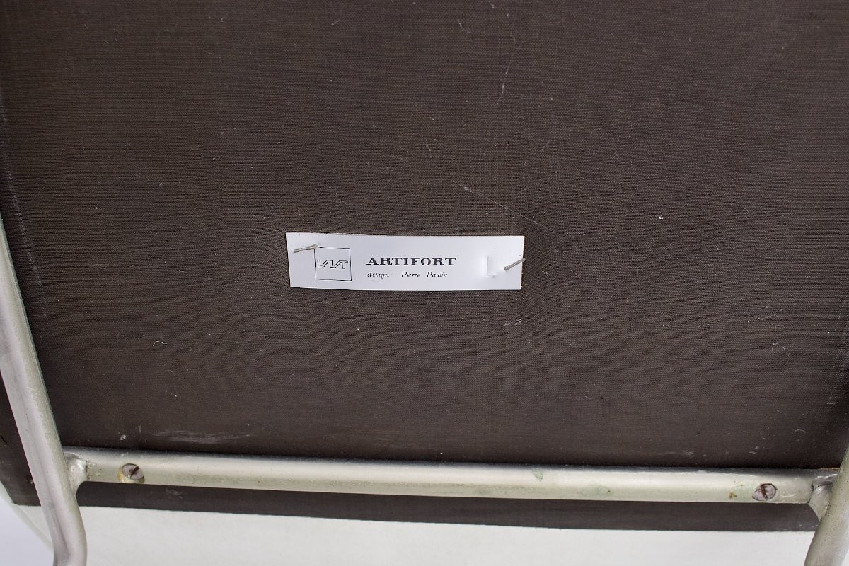 Fauteuil Oyster F157 avec ottoman – Pierre Paulin-photo-8