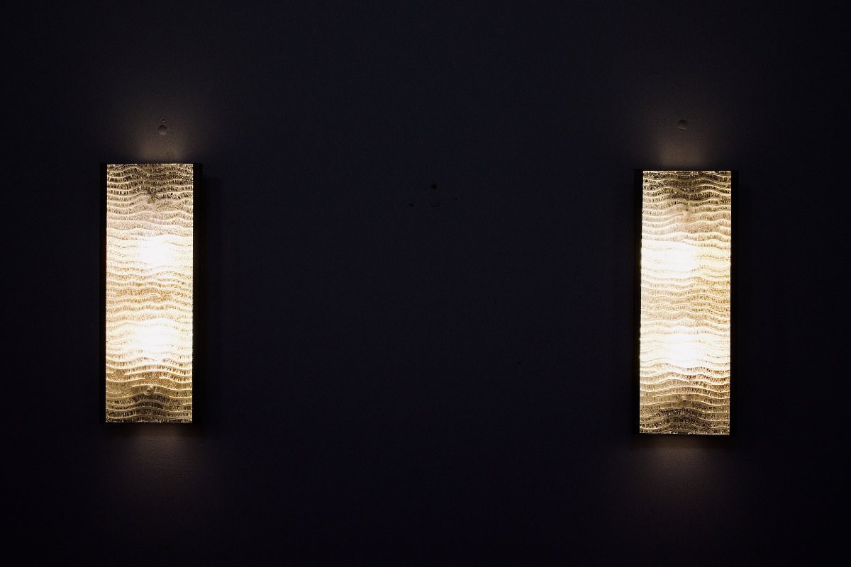 Paire d’appliques Murano ondulé – grand modèle-photo-3