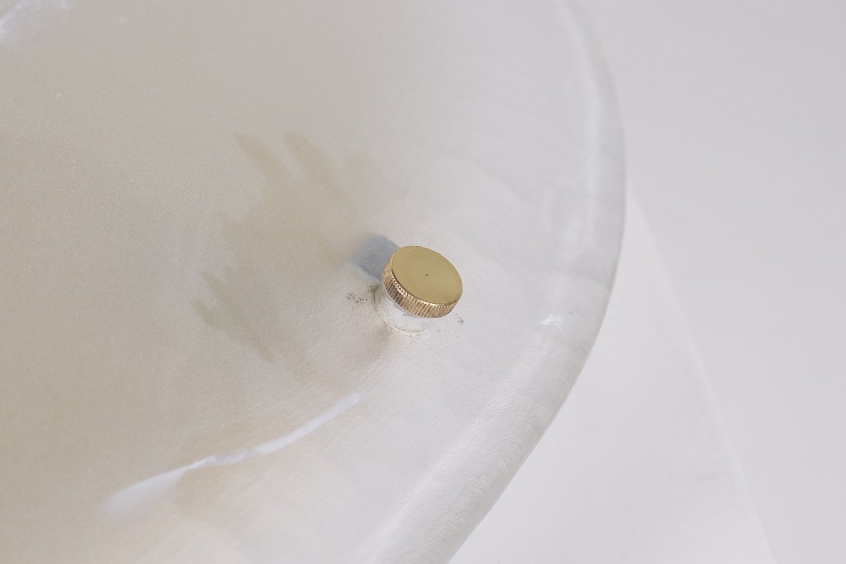 Plafonnier en Murano Veiné – Structure Laiton-photo-2