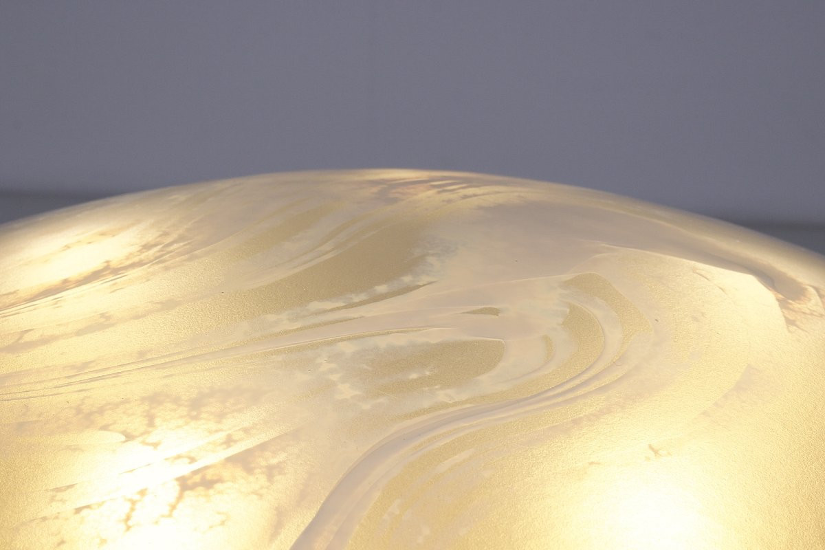 Plafonnier en Murano Veiné – Structure Laiton-photo-3