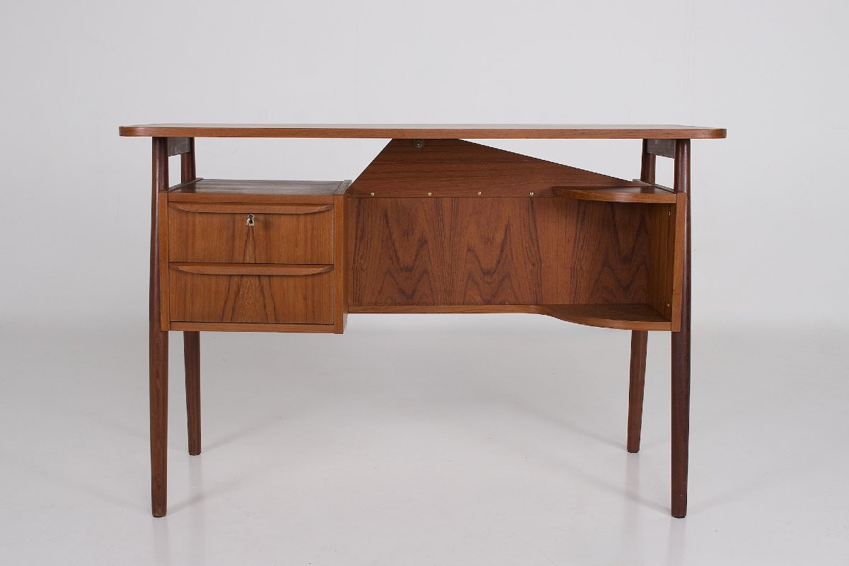 Danish Teak Desk - Gunnar Nielsen Tibergaard-photo-2