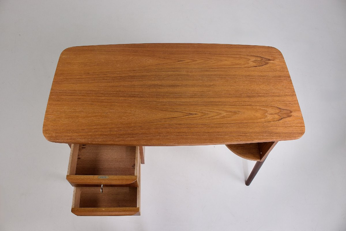 Danish Teak Desk - Gunnar Nielsen Tibergaard-photo-2