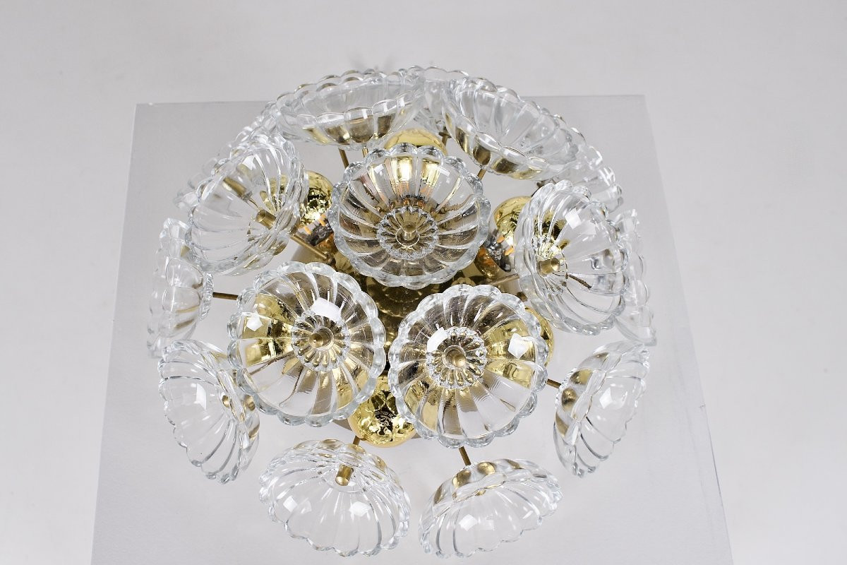 Plafonnier Sputnik « Dandelion » – verre et laiton-photo-4