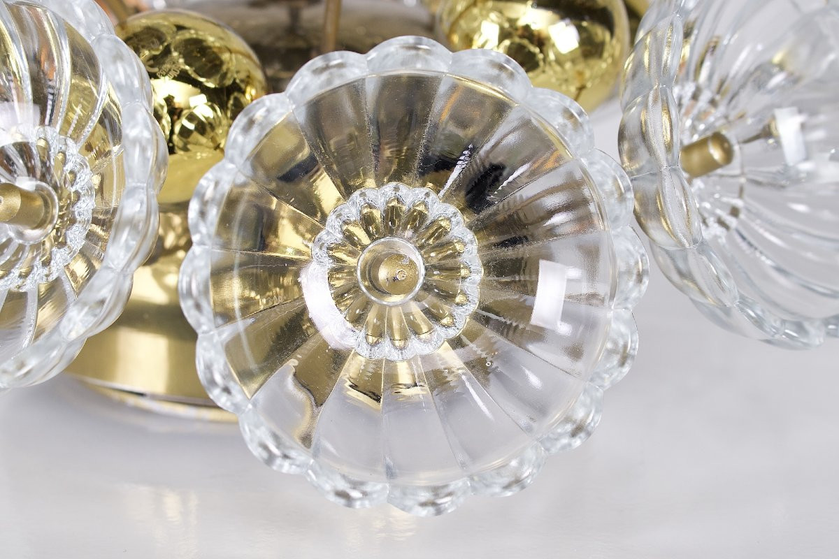 Plafonnier Sputnik « Dandelion » – verre et laiton-photo-1