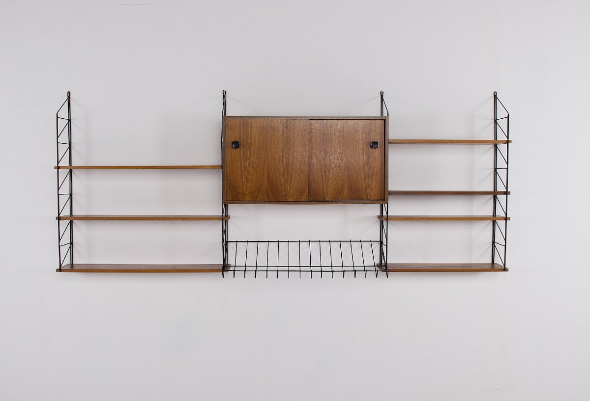 Modernist Wall Shelf In Teak - 1960s-photo-2