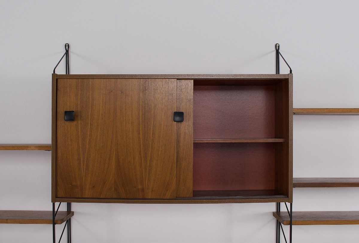 Modernist Wall Shelf In Teak - 1960s-photo-3