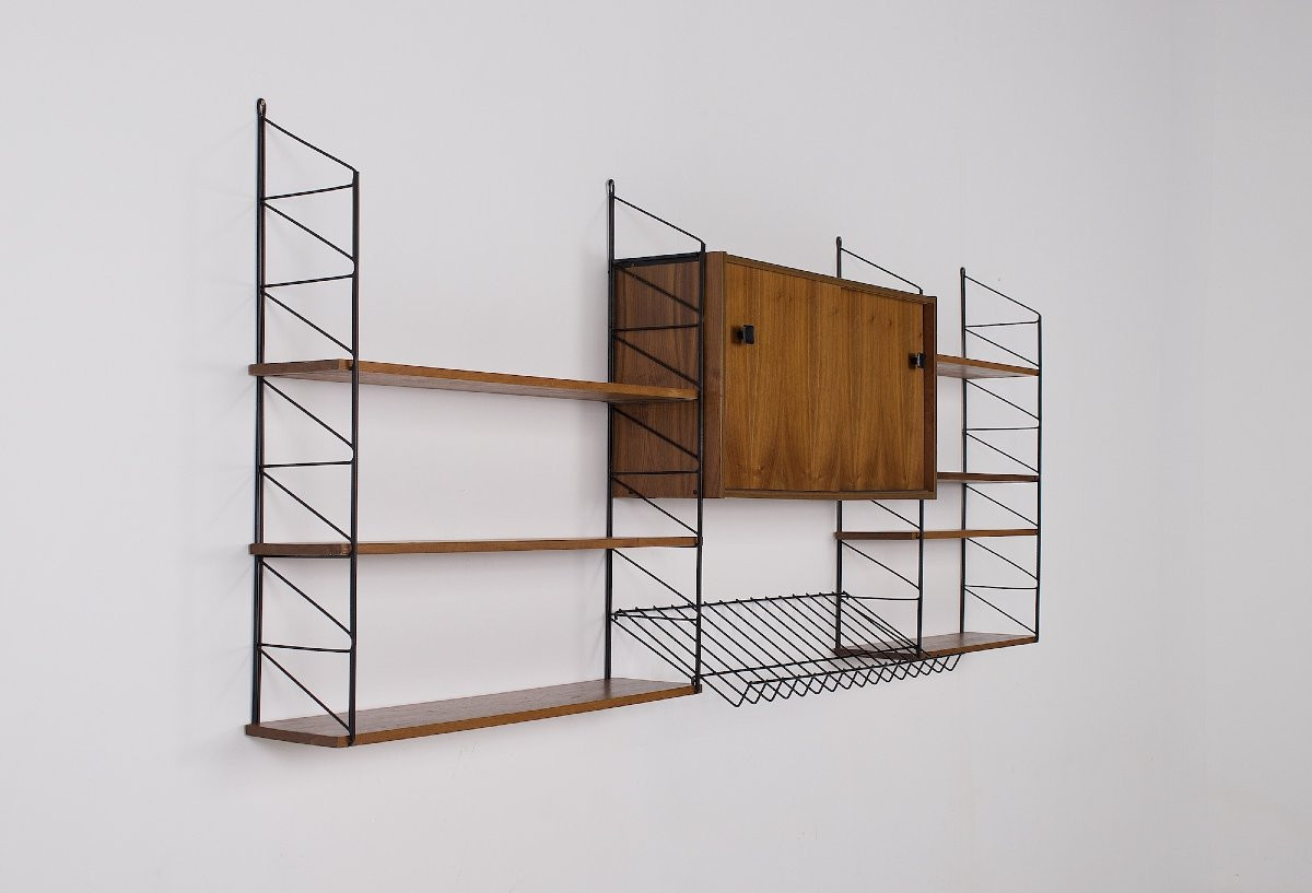 Modernist Wall Shelf In Teak - 1960s-photo-1