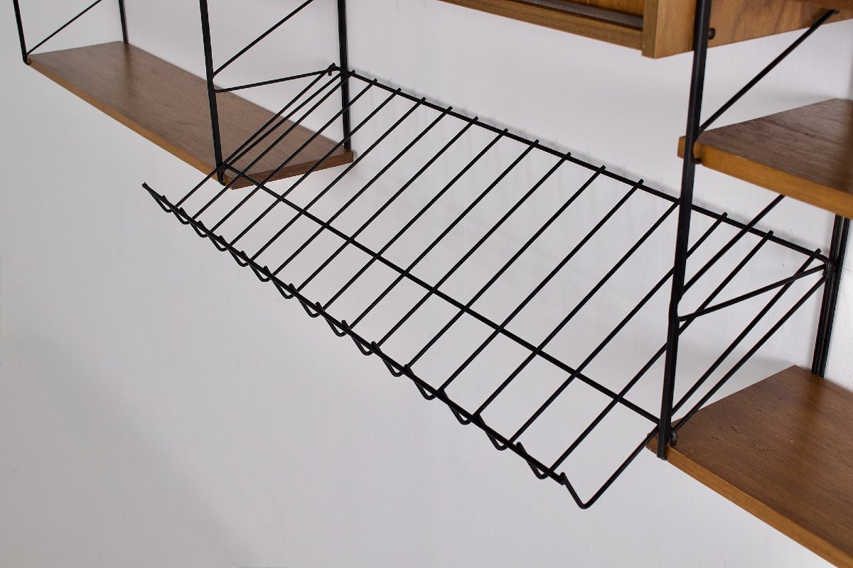 Modernist Wall Shelf In Teak - 1960s-photo-3