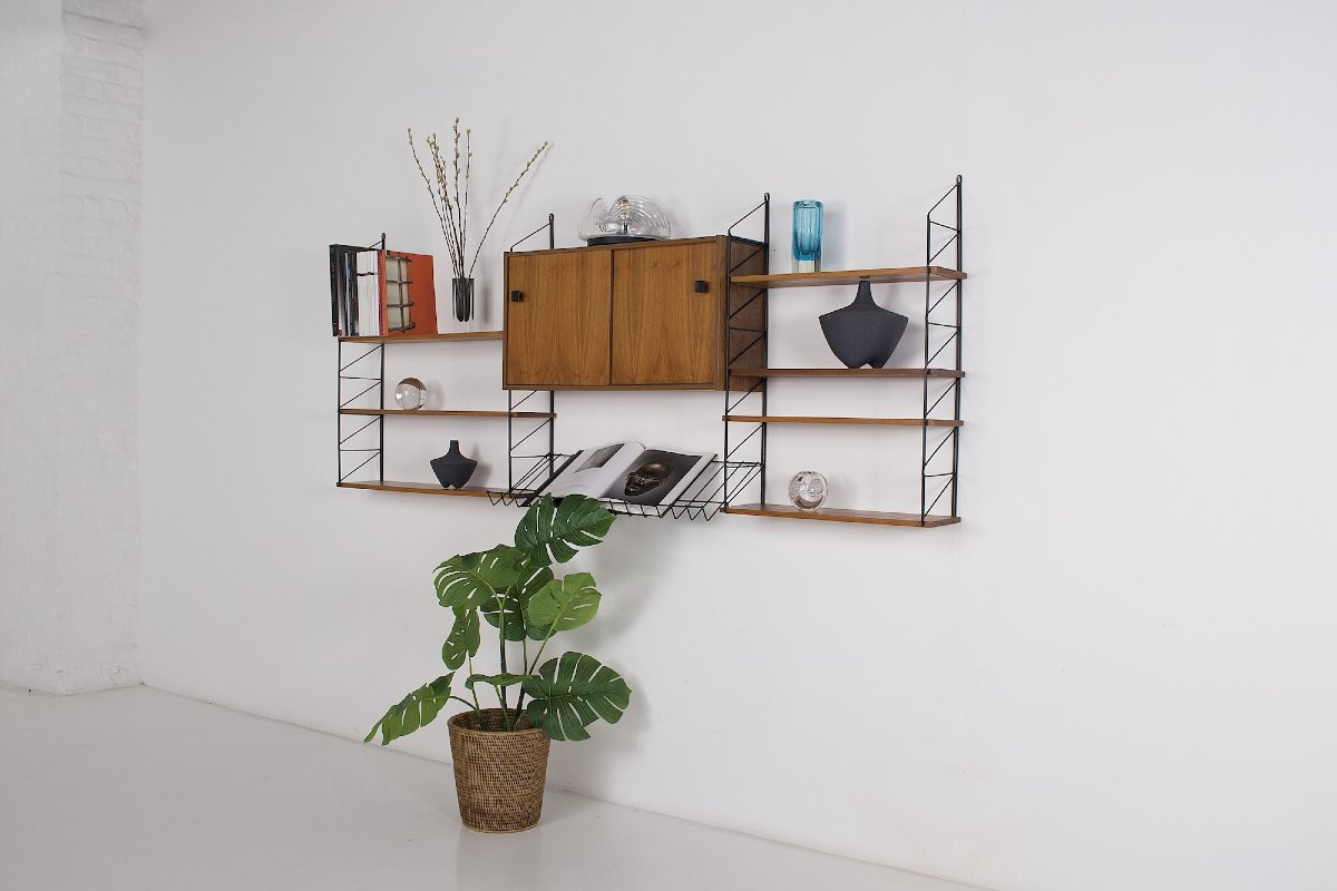 Modernist Wall Shelf In Teak - 1960s-photo-4