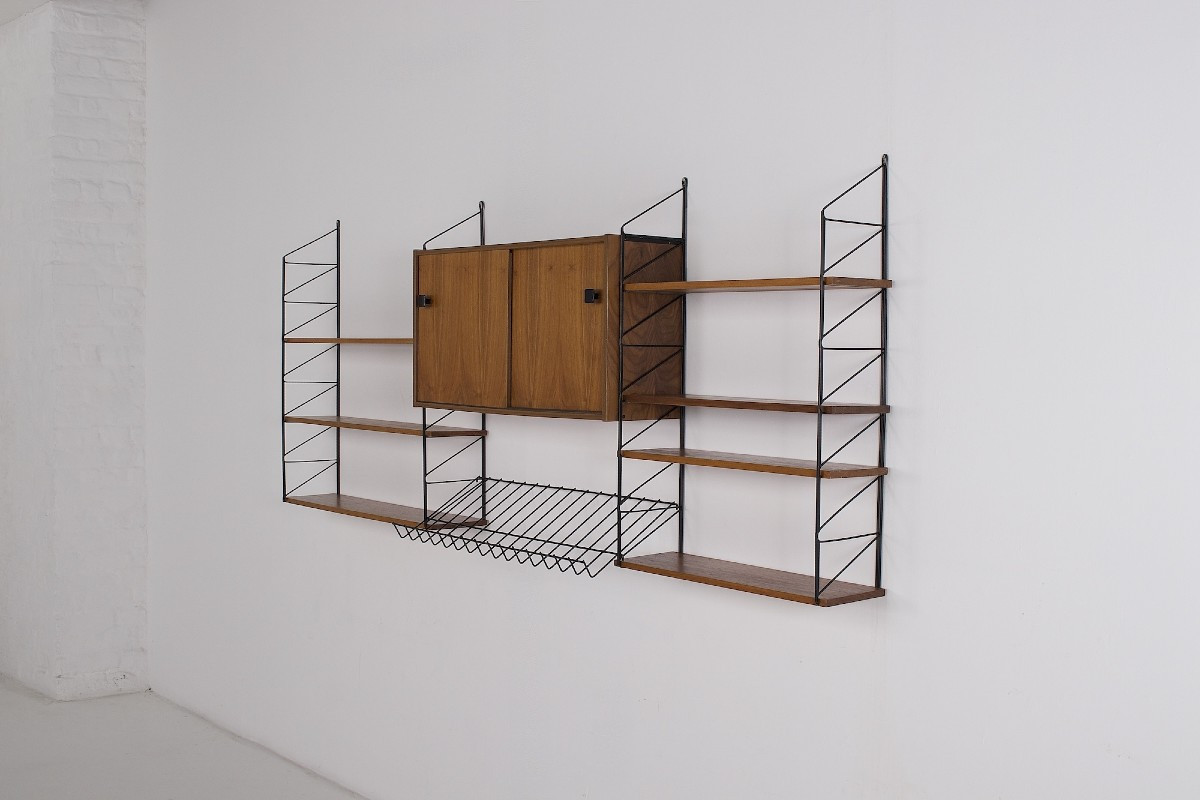Modernist Wall Shelf In Teak - 1960s