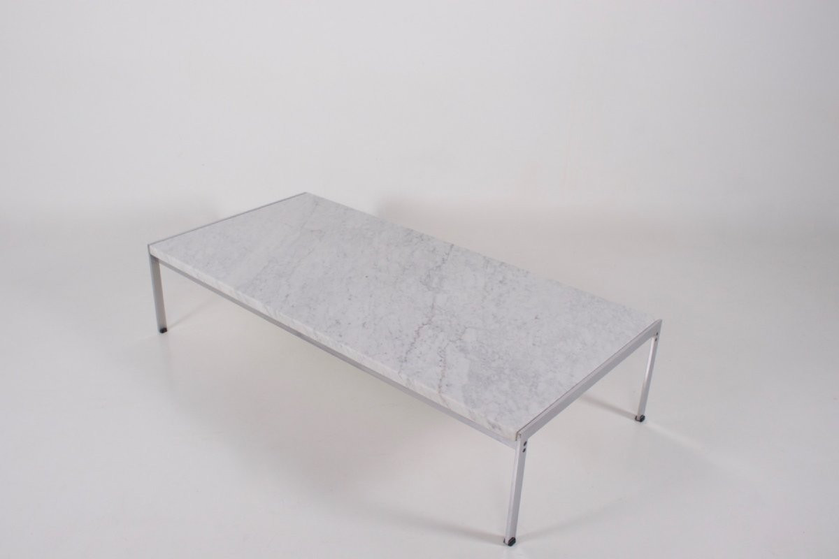 Table basse en marbre et acier chromé, Kho Liang Le et Artifort-photo-4