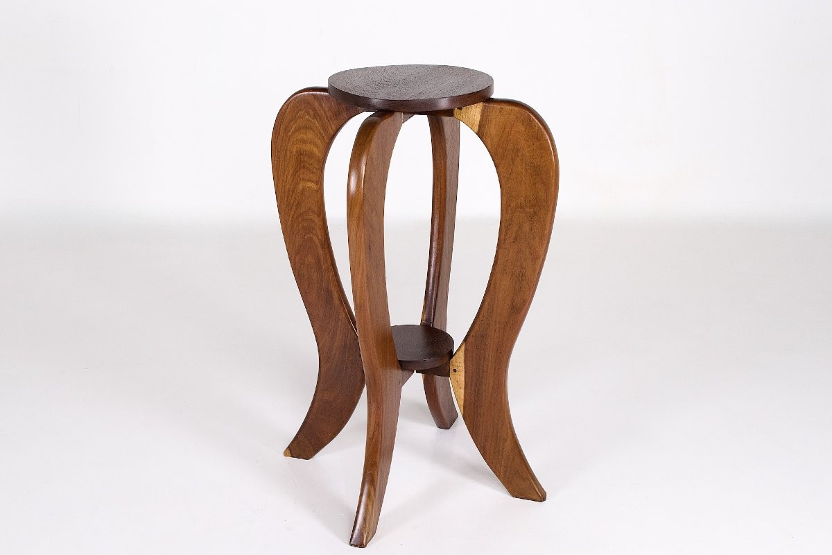 Solid Acacia Saddle - Art Deco-photo-2
