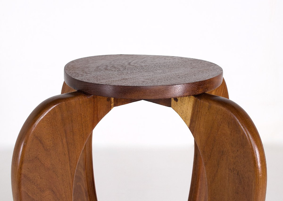 Solid Acacia Saddle - Art Deco-photo-4