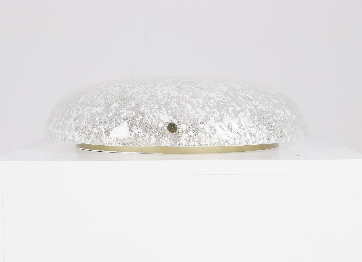 Murano Glass Ceiling Light With Inclusions, 1970s-photo-3