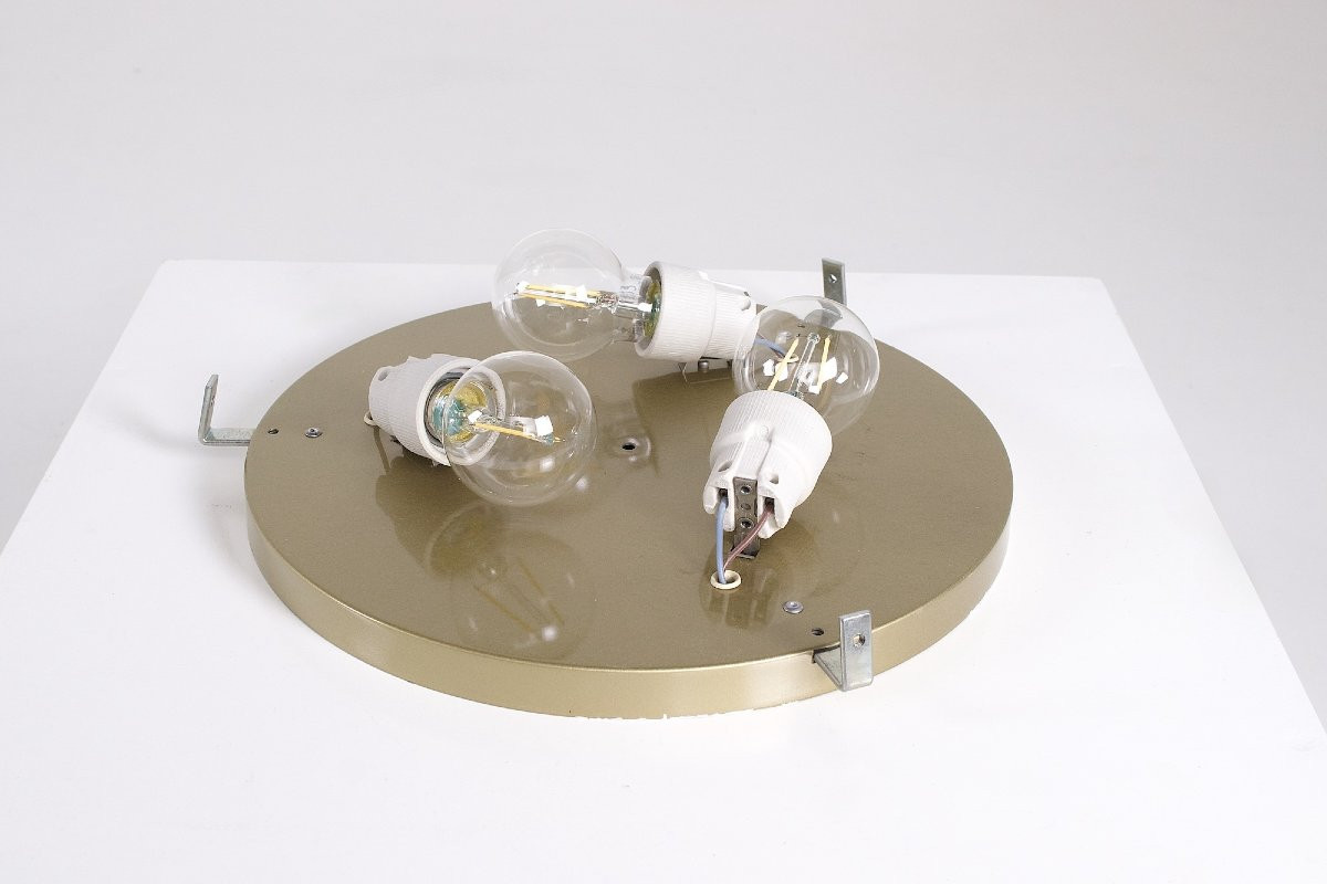 Murano Glass Ceiling Light With Inclusions, 1970s-photo-2