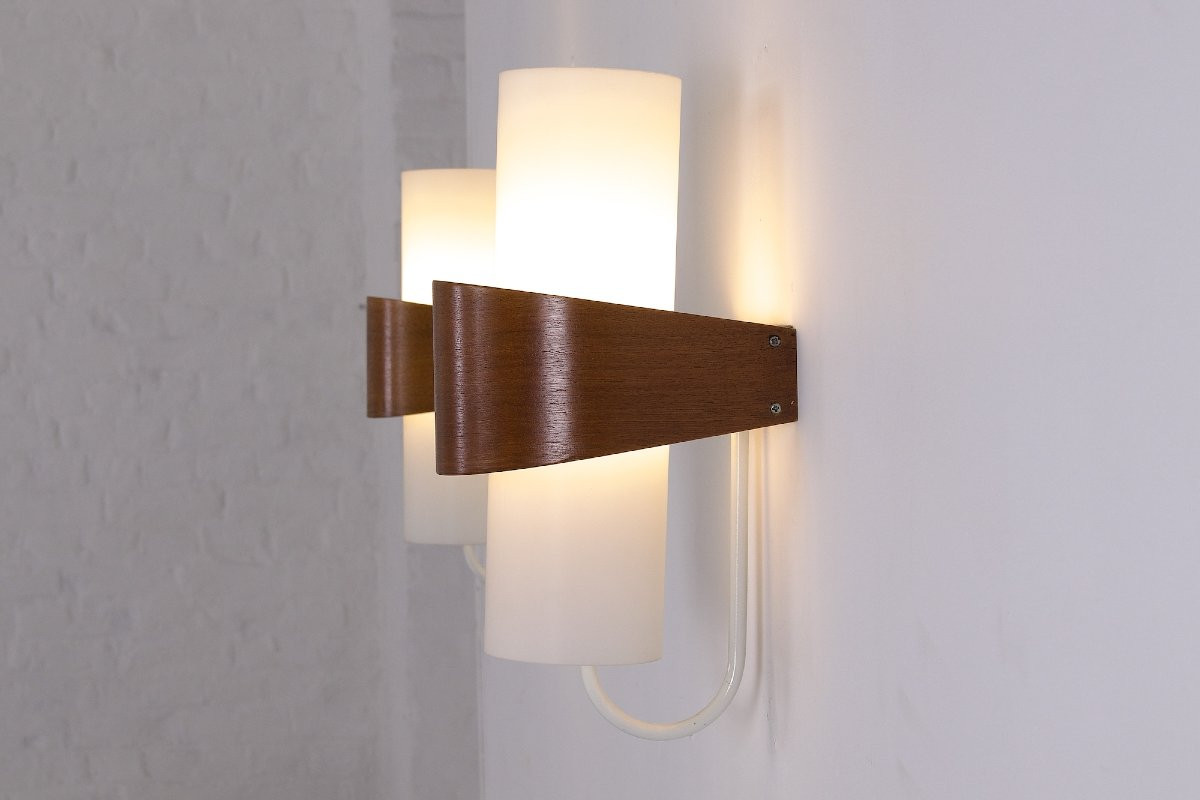 Pair Of Nx 40 Wall Lights - Louis Kalff For Philips-photo-3