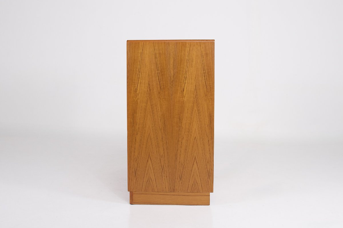 Buffet scandinave en teck – 1 porte, 6 tiroirs, années 1970-photo-2