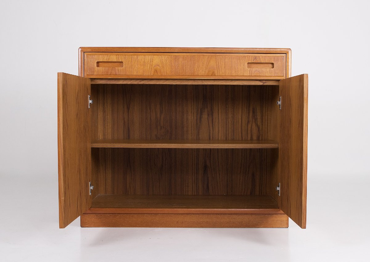 Buffet scandinave en teck – 2 portes, 1 tiroir, années 1970-photo-3