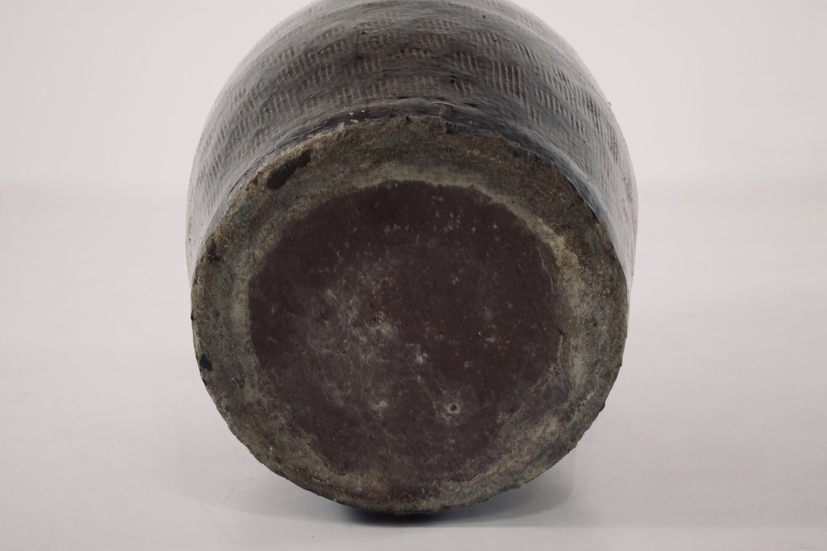 Large Stoneware Jar With Black Glaze - Shanxi, China-photo-3